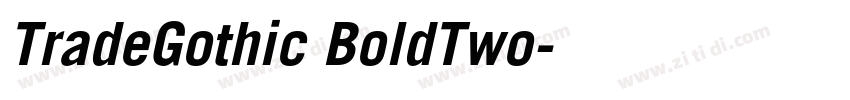 TradeGothic BoldTwo字体转换